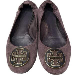 Tory Burch Purple Suede Reva Flats Size 8